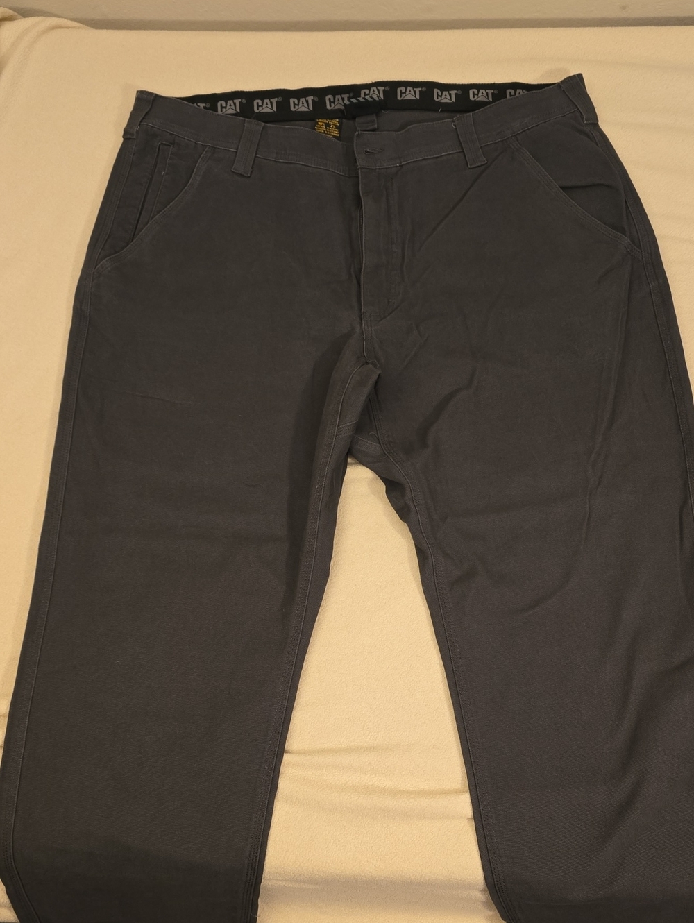 CAT Men's Straight Fit Charcoal Work Pant | Size 40W X 30L